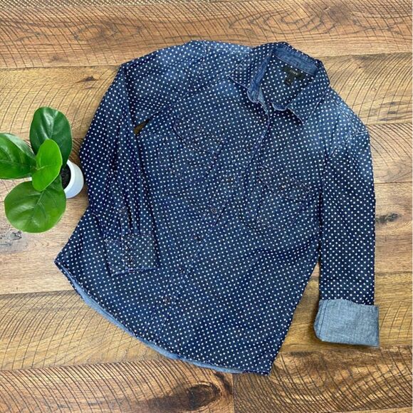 J.Crew Denim Button down star shirt 6 - Picture 1 of 8